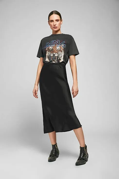 Anine Bing - Bar Silk Skirt Black