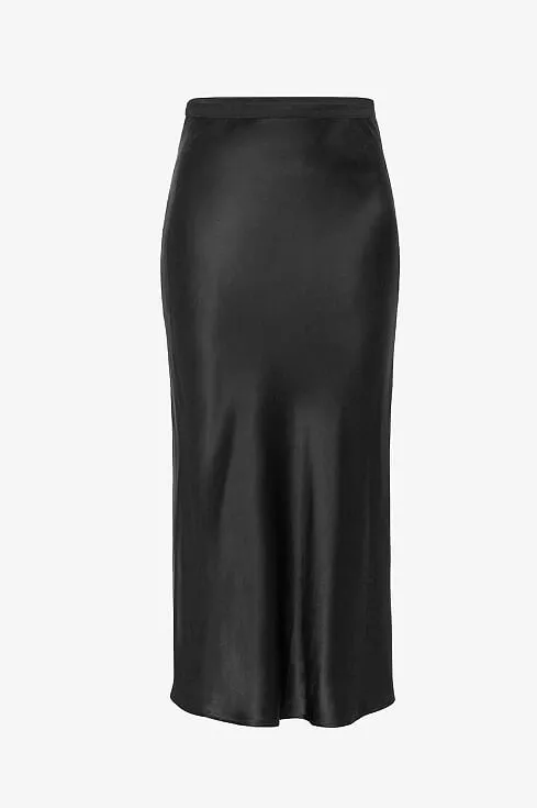 Anine Bing - Bar Silk Skirt Black