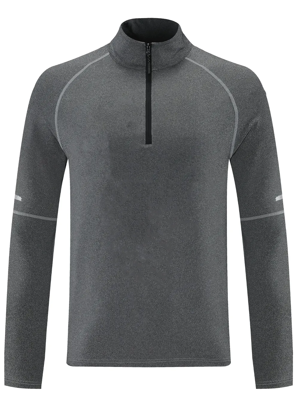 Athletic Zip-Up Male Top with Reflective Details - SF2077