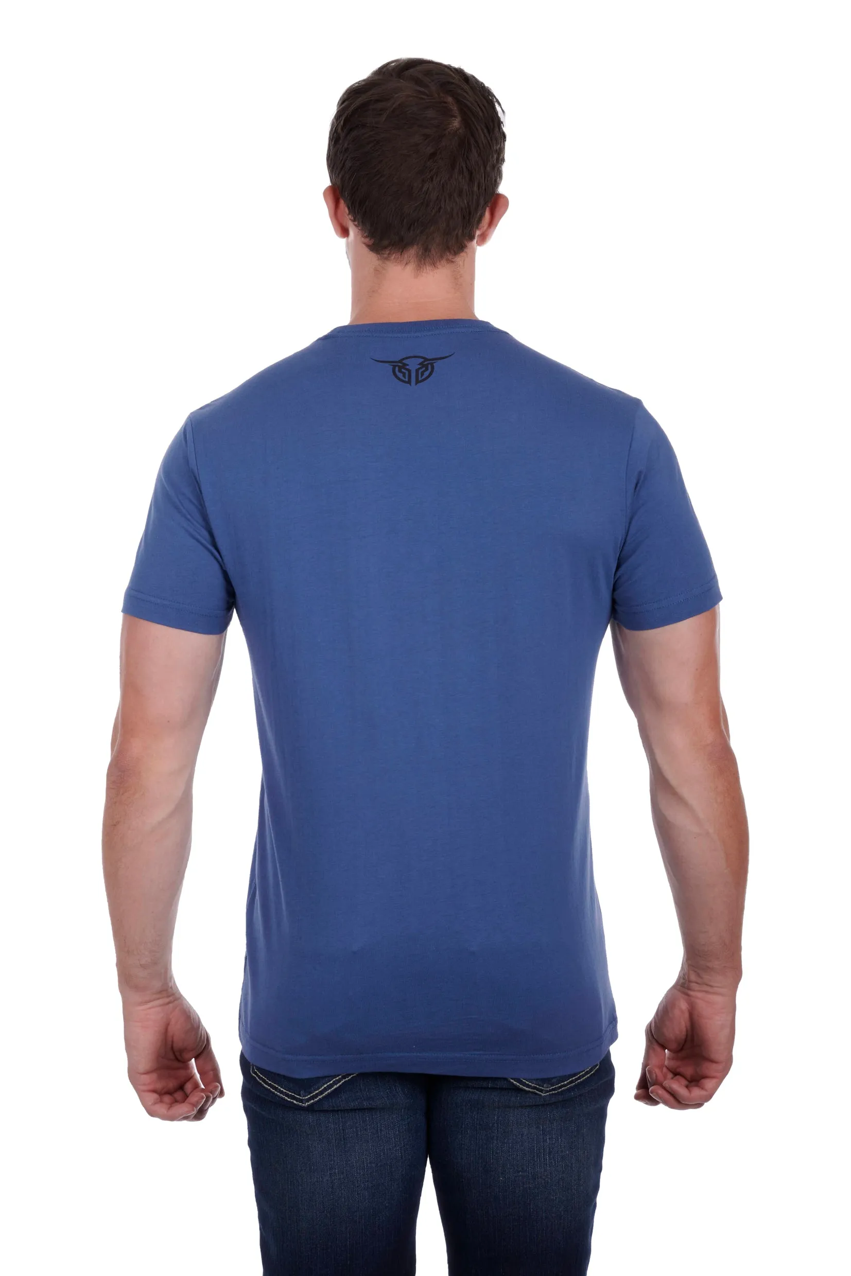 Bullzye Mens Sampson S/S Tee - Blue Steel - B3W1503253