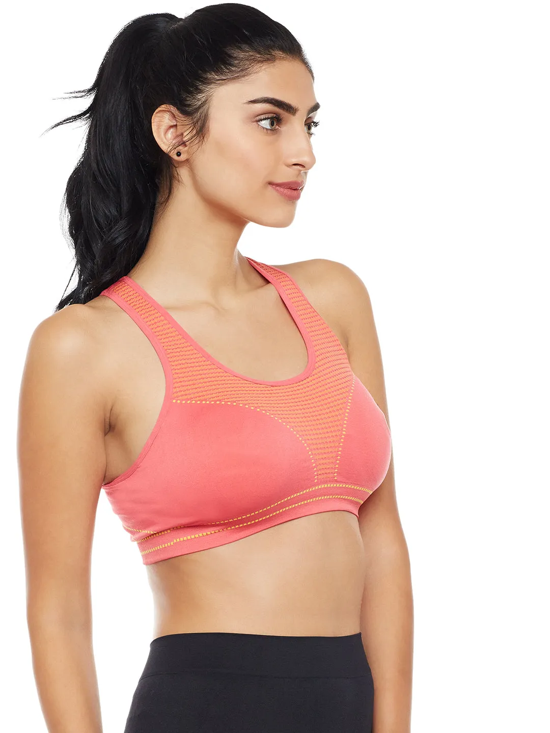 C9 Airwear Seamless Active Sports Bra with Pads for Women - Nude