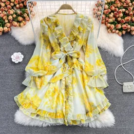 Cute v neck short dress A line fashion dress      S215