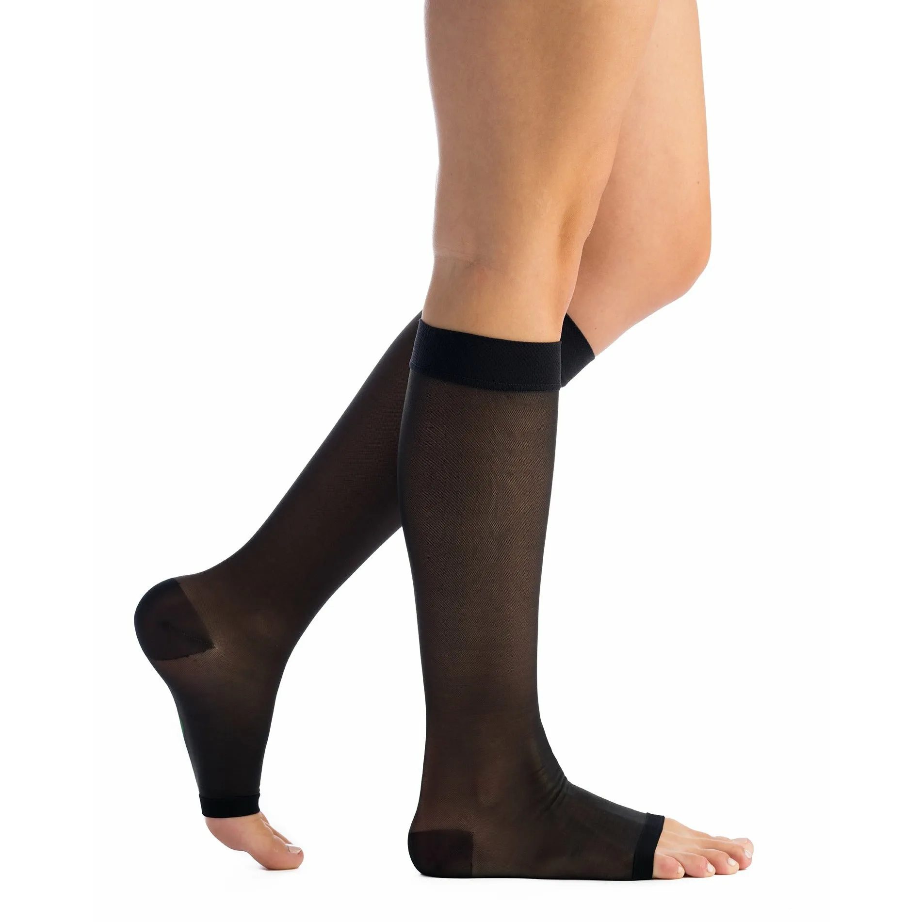 EvoNation Everyday Sheer 20-30 mmHg OPEN TOE Knee High