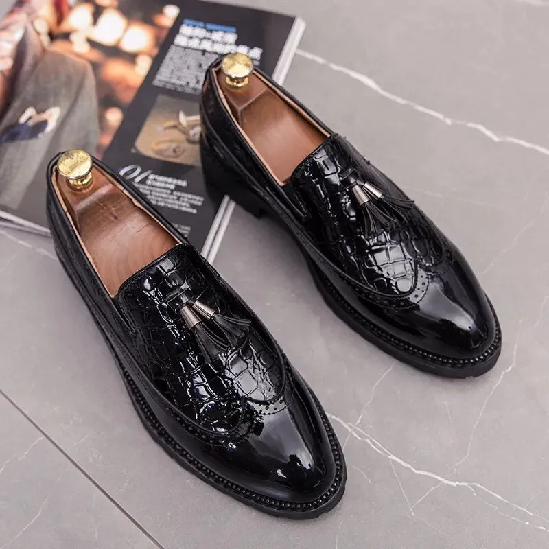 Fashion Shoe Office Shoes for Men Casual Shoes Breathable Leather Loafers Driving Moccasins Comfortable Slip on   Three Color