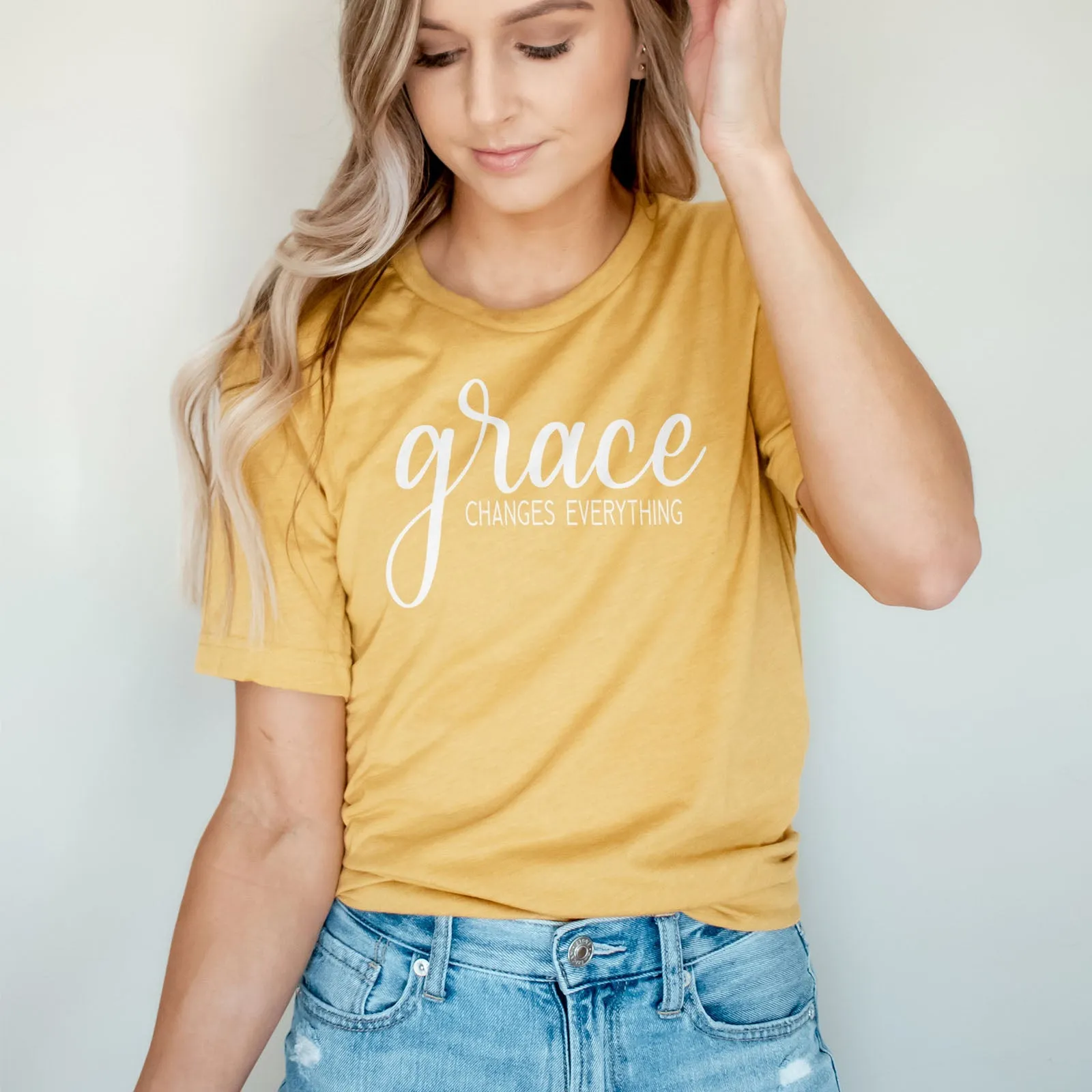 Grace Changes Everything Simple Tee Shirts For Women - Christian Shirts for Women - Religious Tee Shirts