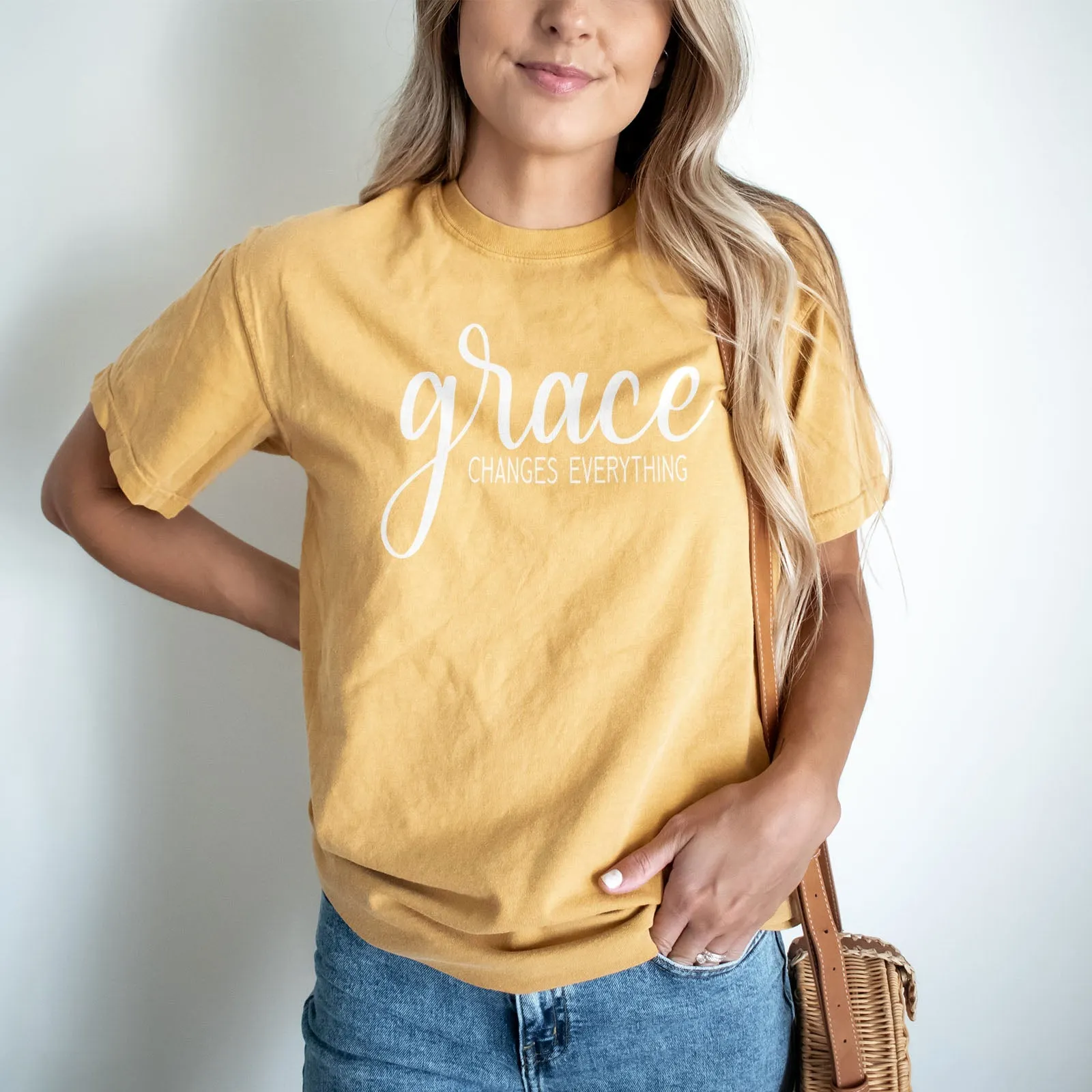 Grace Changes Everything Simple Tee Shirts For Women - Christian Shirts for Women - Religious Tee Shirts