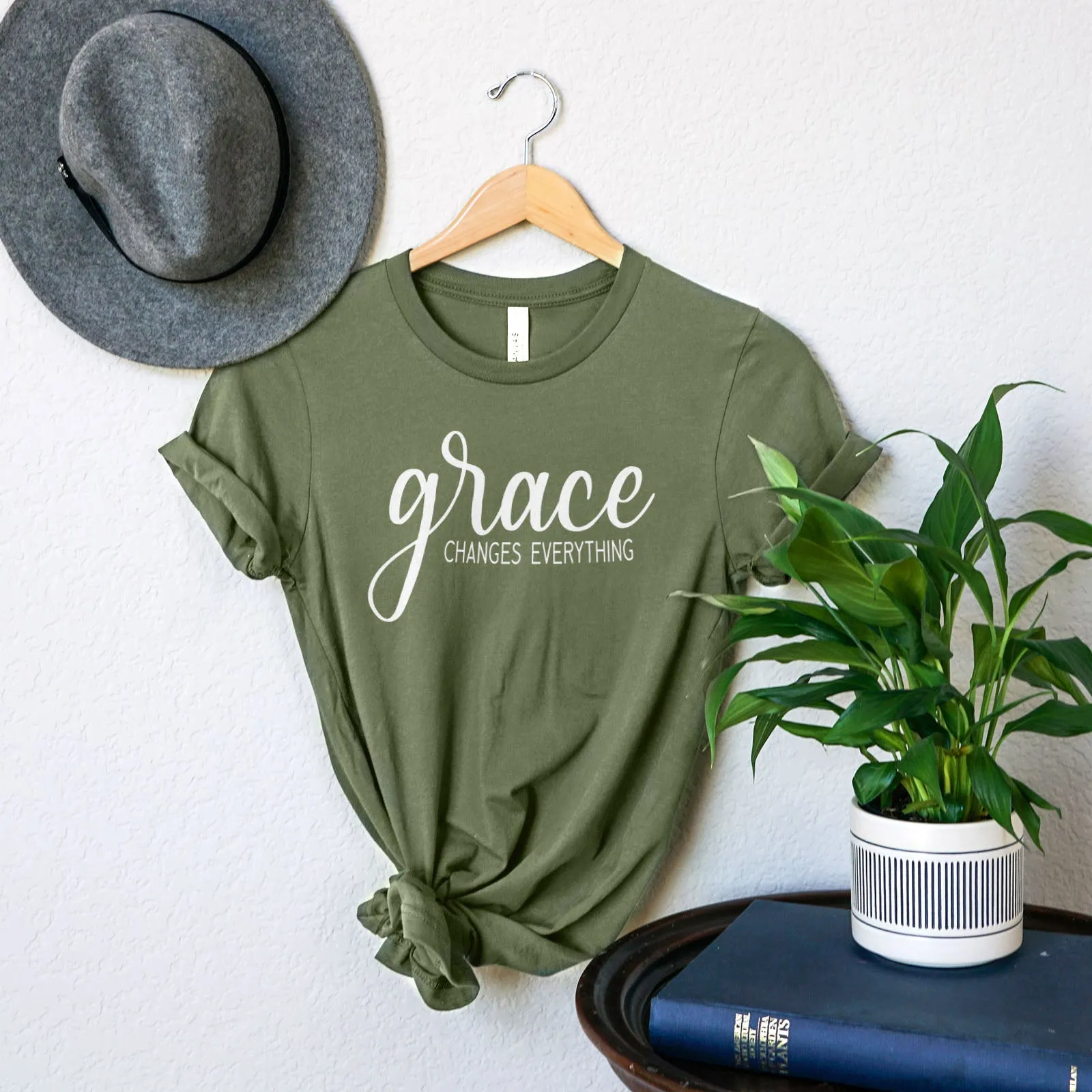 Grace Changes Everything Simple Tee Shirts For Women - Christian Shirts for Women - Religious Tee Shirts