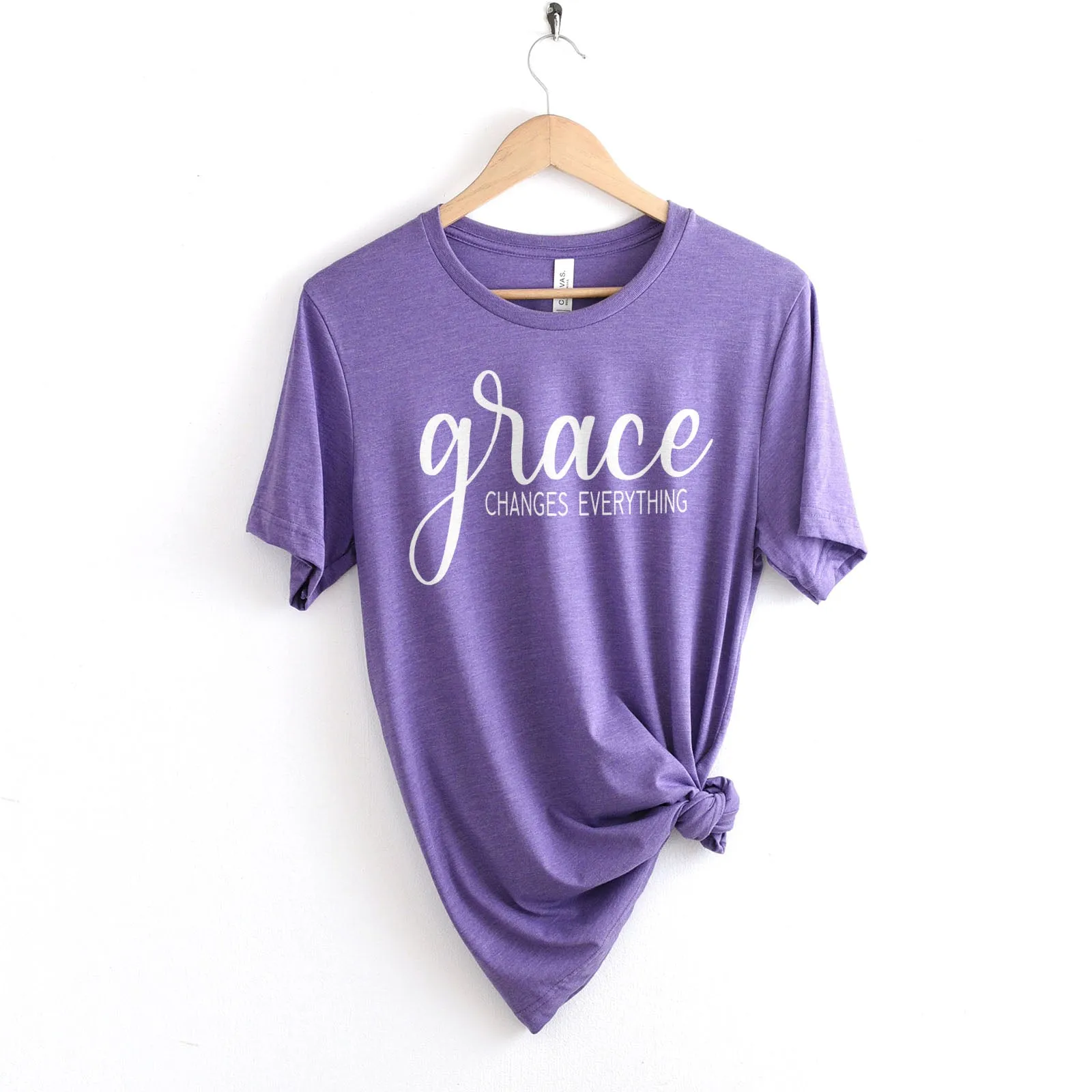 Grace Changes Everything Simple Tee Shirts For Women - Christian Shirts for Women - Religious Tee Shirts