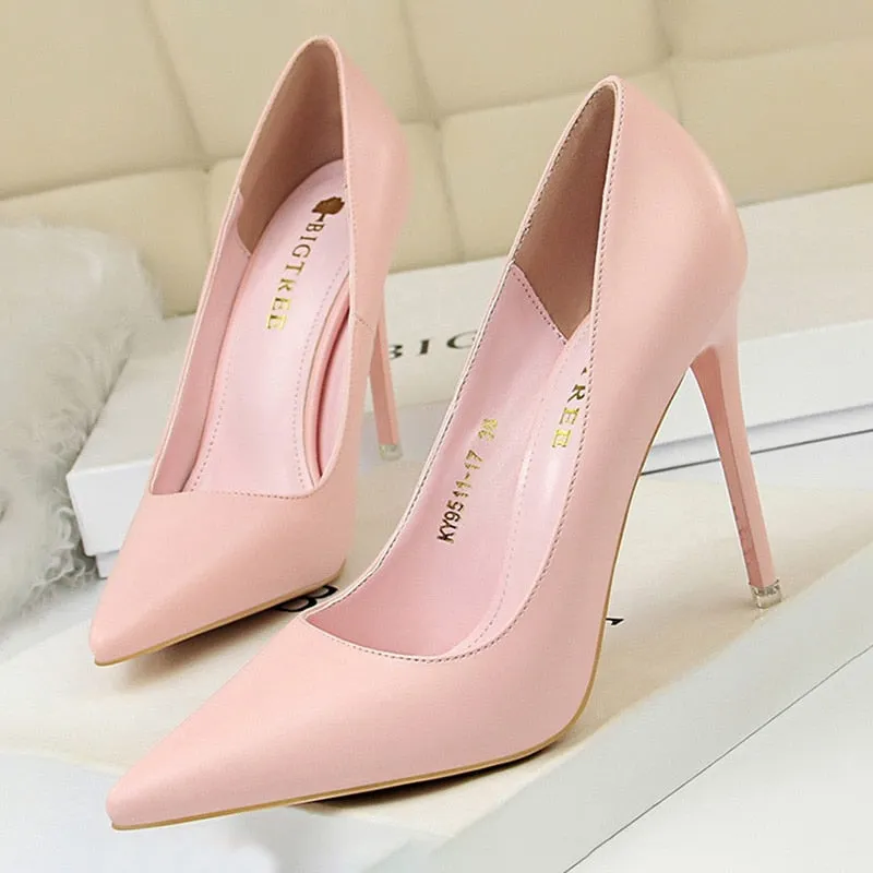 Graduation Gift Shoes Heels 2023 New Woman Pumps Fashion High Heels Shoes Women Office Shoe Sexy Party Shoes Stiletto Lady Plus Size 43