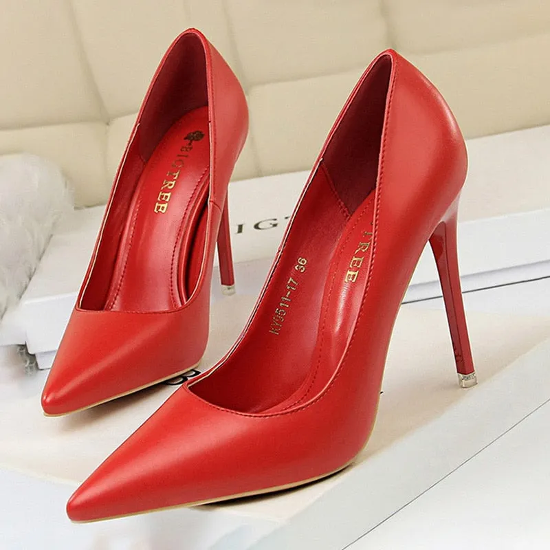 Graduation Gift Shoes Heels 2023 New Woman Pumps Fashion High Heels Shoes Women Office Shoe Sexy Party Shoes Stiletto Lady Plus Size 43