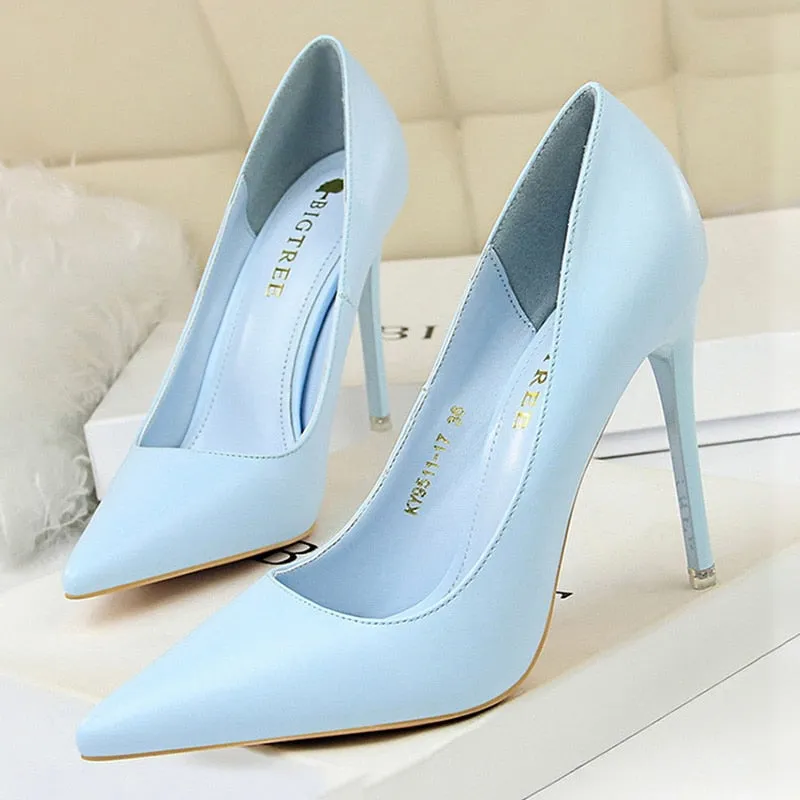 Graduation Gift Shoes Heels 2023 New Woman Pumps Fashion High Heels Shoes Women Office Shoe Sexy Party Shoes Stiletto Lady Plus Size 43