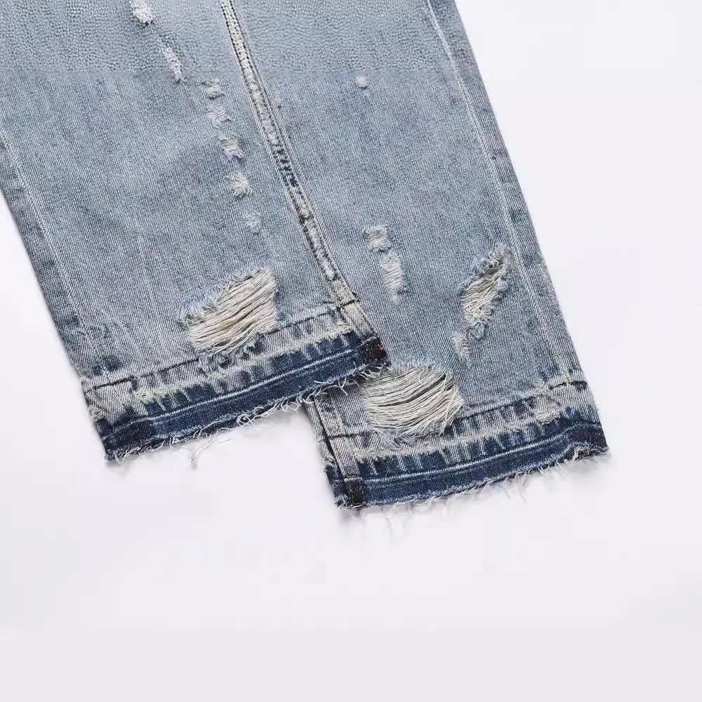 Hip Hop Ripped Style Jeans Personality Casual Pants