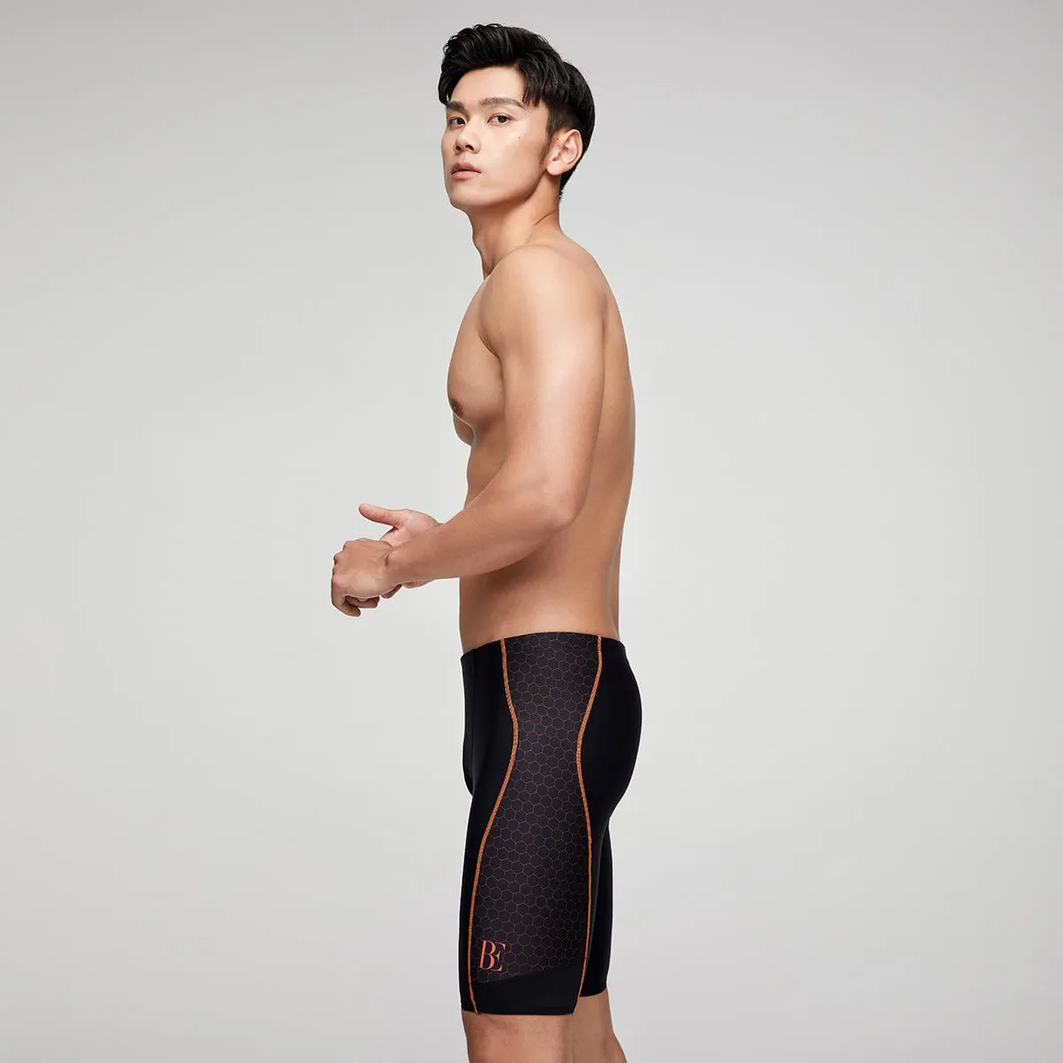 Honeycomb Powerful Mesh Black Swim Shorts