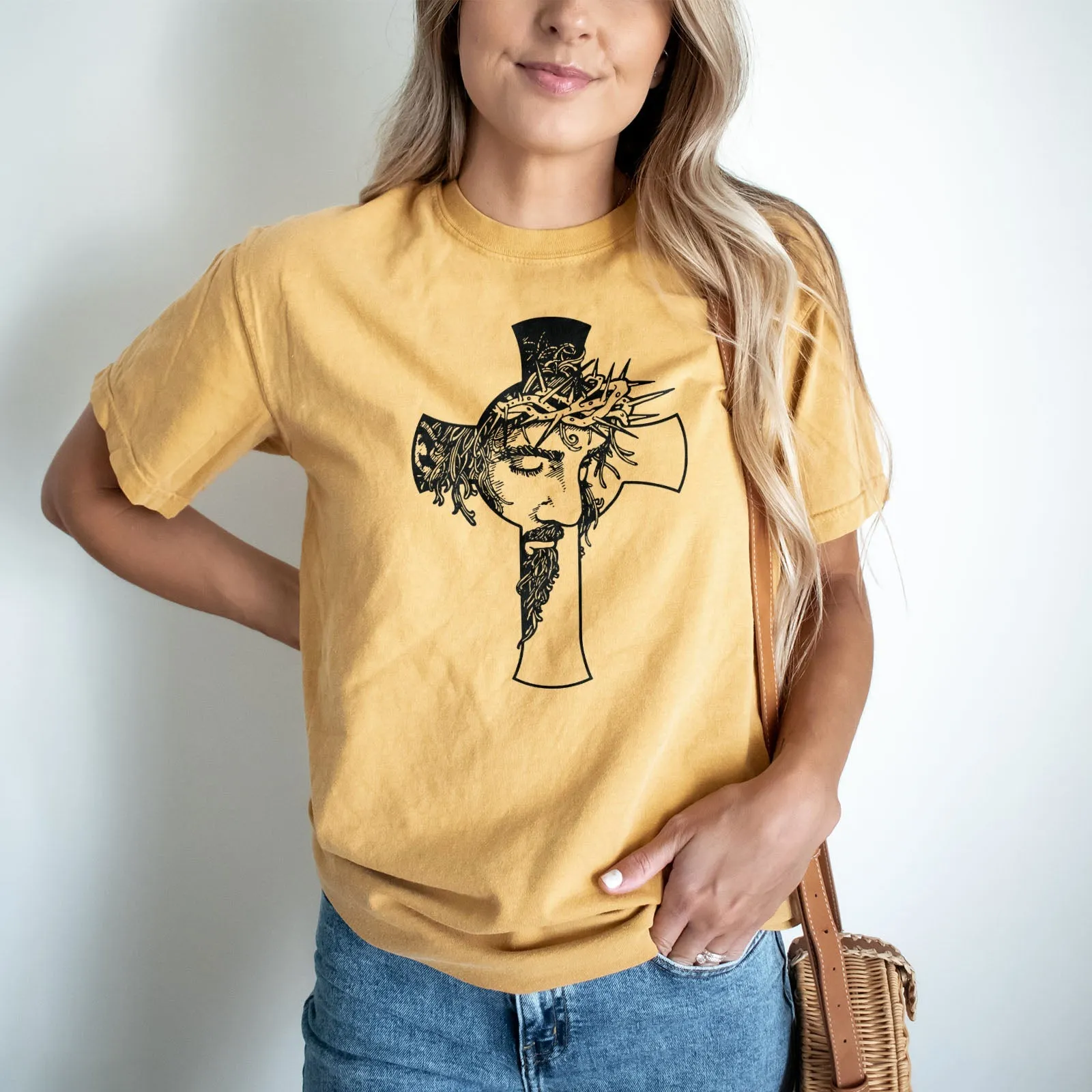 Jesus Cross Tee Shirts For Women - Christian Shirts for Women - Religious Tee Shirts