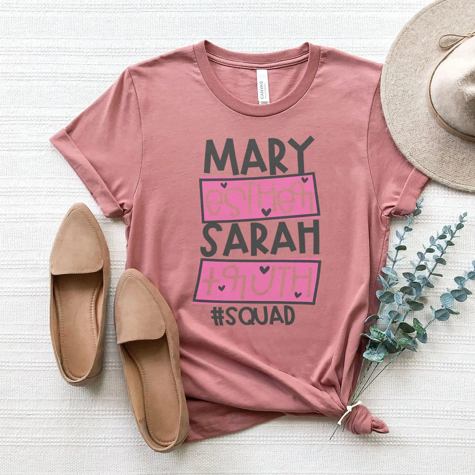 Mary Esther Sarah Ruth Tee Shirts For Women - Christian Shirts for Women - Religious Tee Shirts