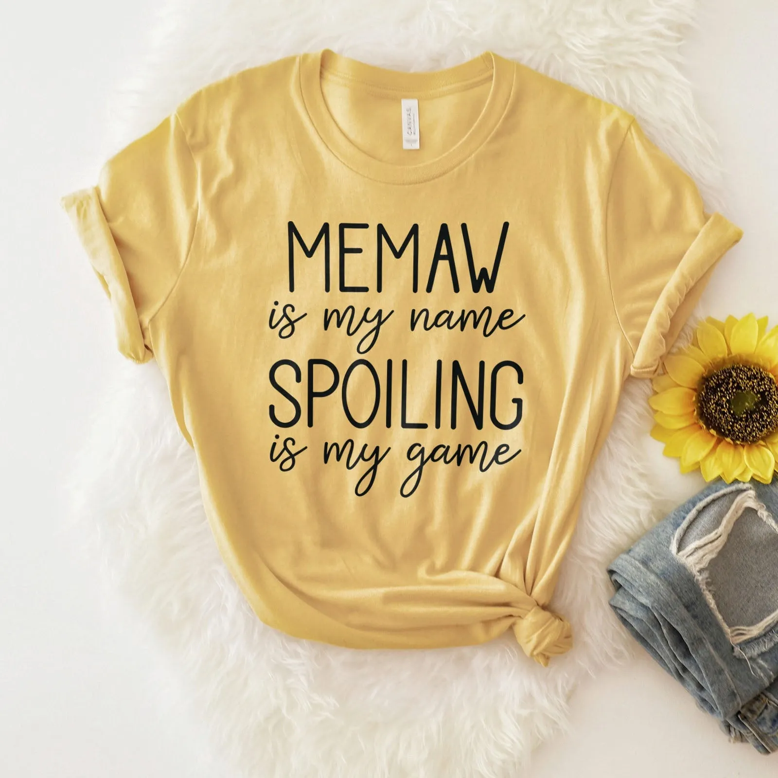 Memaw Is My Name Spoiling Is My Game Tee Shirts For Women - Christian Shirts for Women - Religious Tee Shirts