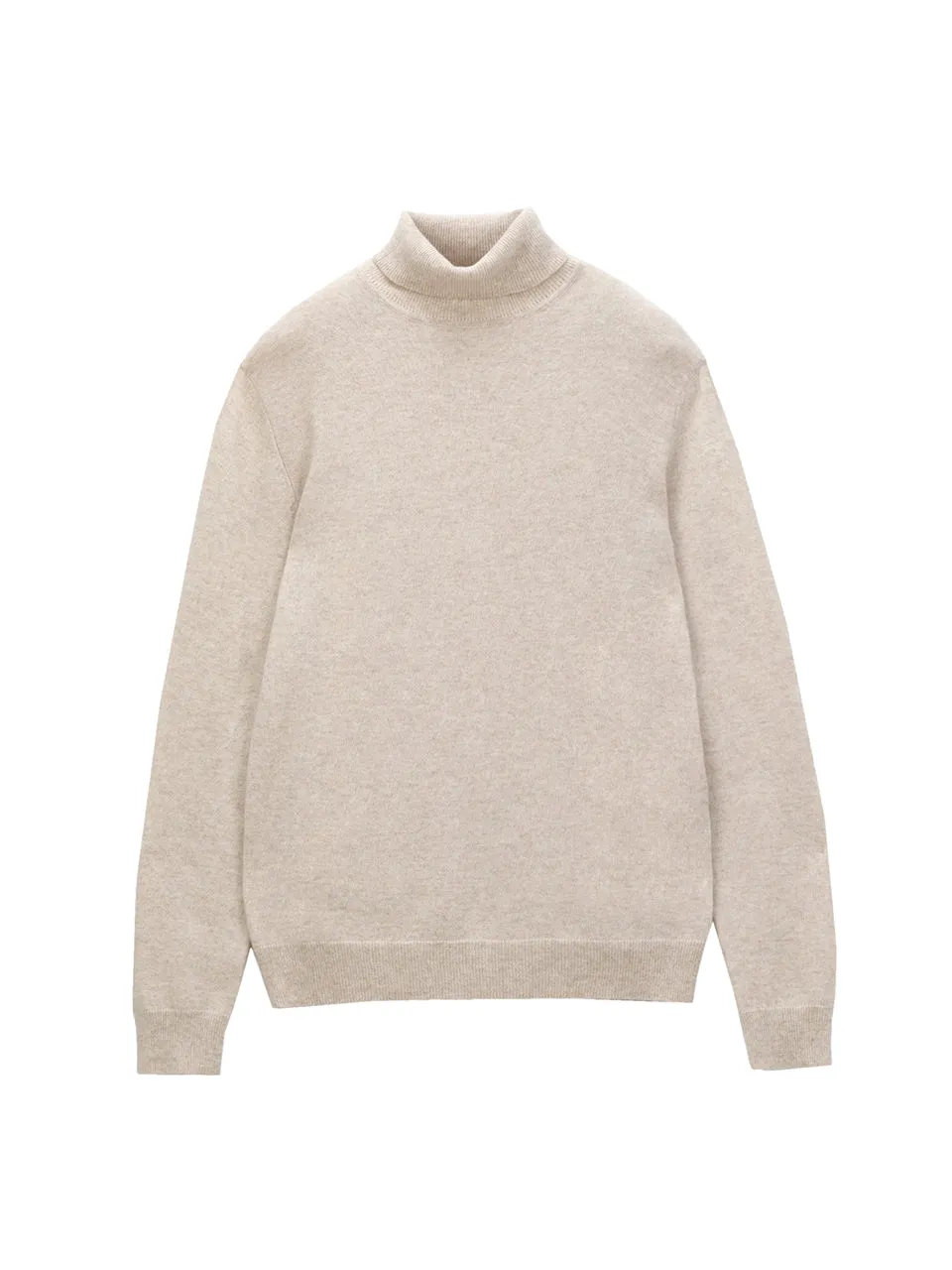 Men Turtleneck Sweater_Oatmeal