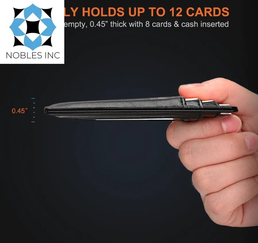 Mens Leather Slim Wallet Credit Card Holder RFID Blocking Pocket ID Money PU USA