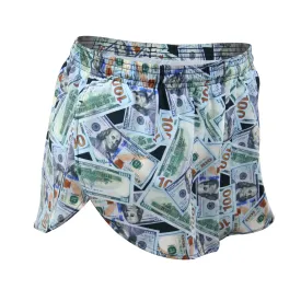 Men's Printed 1" Elite Split Shorts - Money