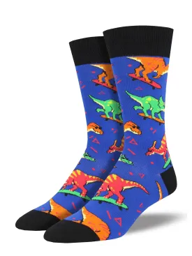 Men's Skate Or Dinosaur Crew (Blue)