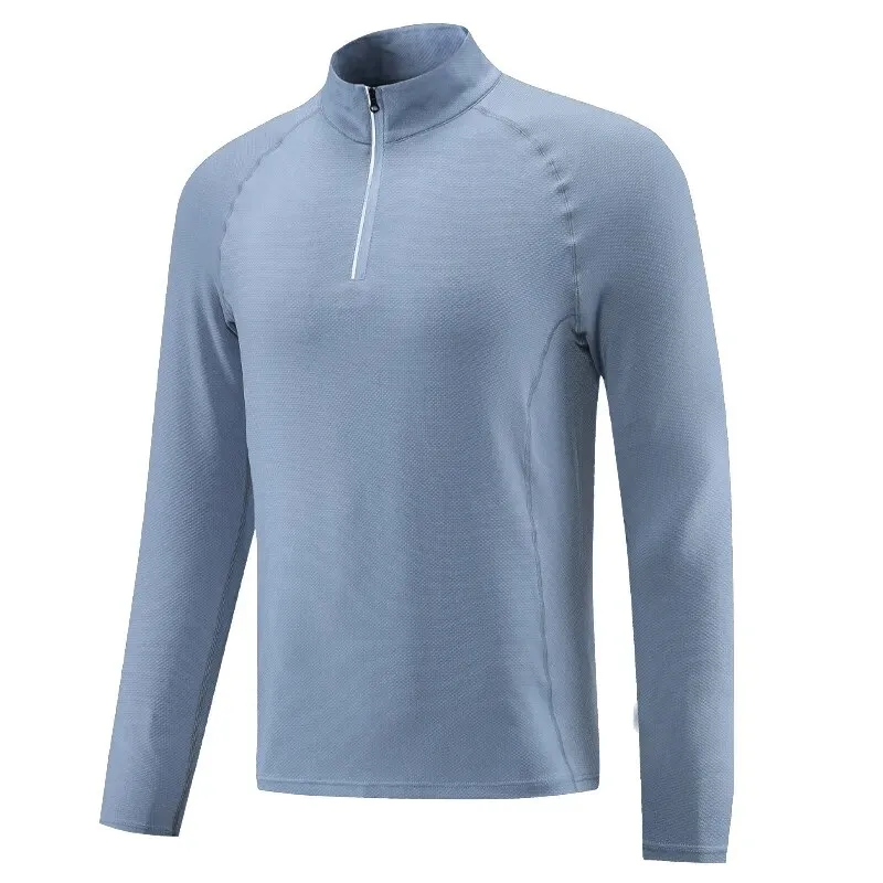 Men's Sports Pullover with Long Sleeves and Stand Collar - SF1566