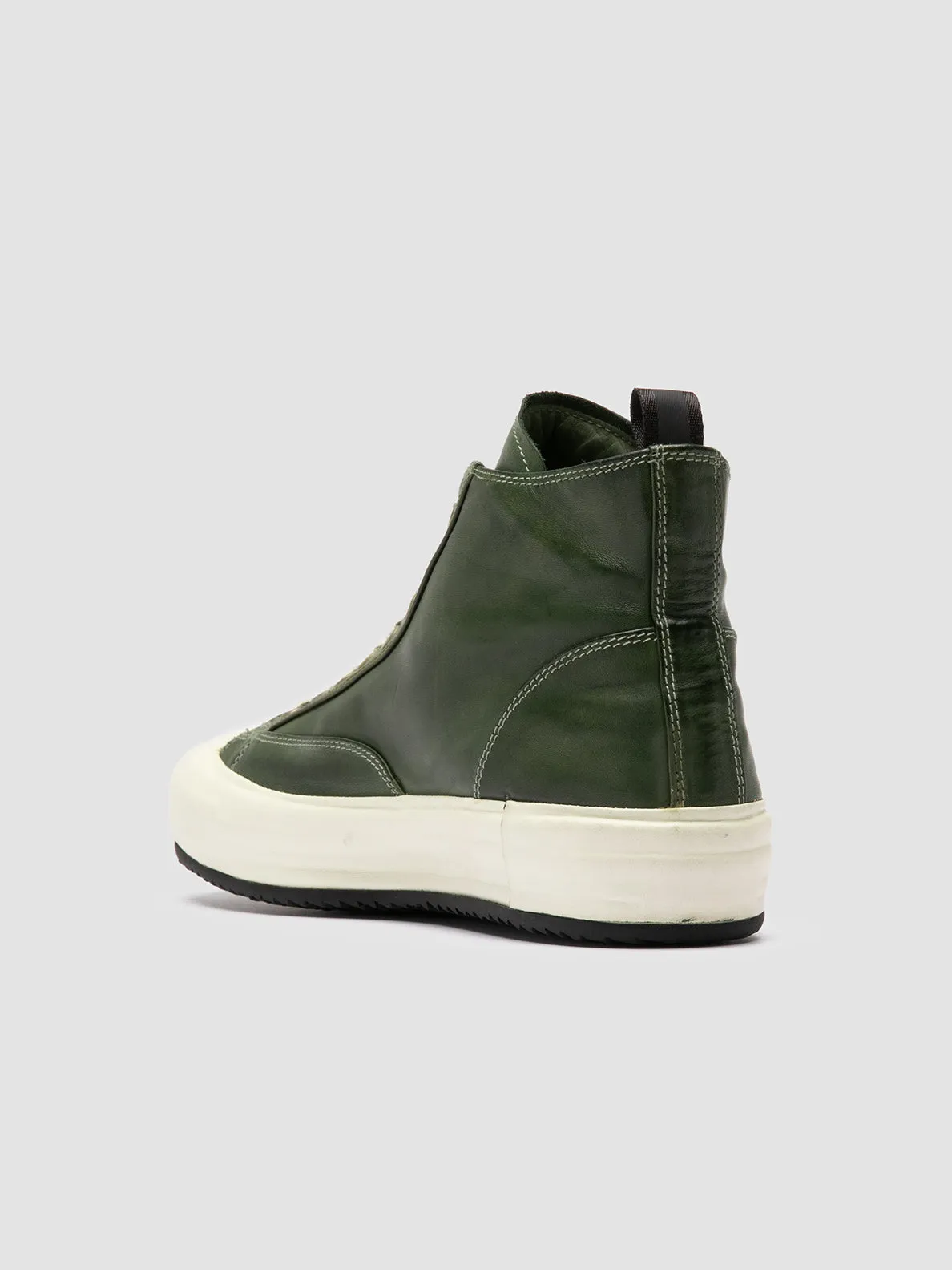 MES DD 002 - Green Leather High Top Sneakers