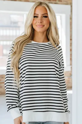 Pierce Striped Loose Sweatshirt | S-XL | PRE ORDER