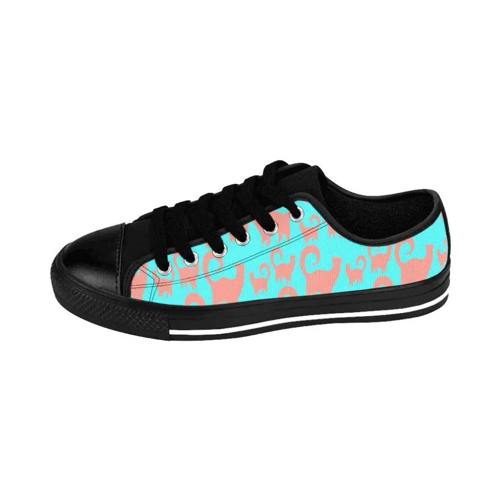 Pink & Blue Snobby Cats Women's Sneakers