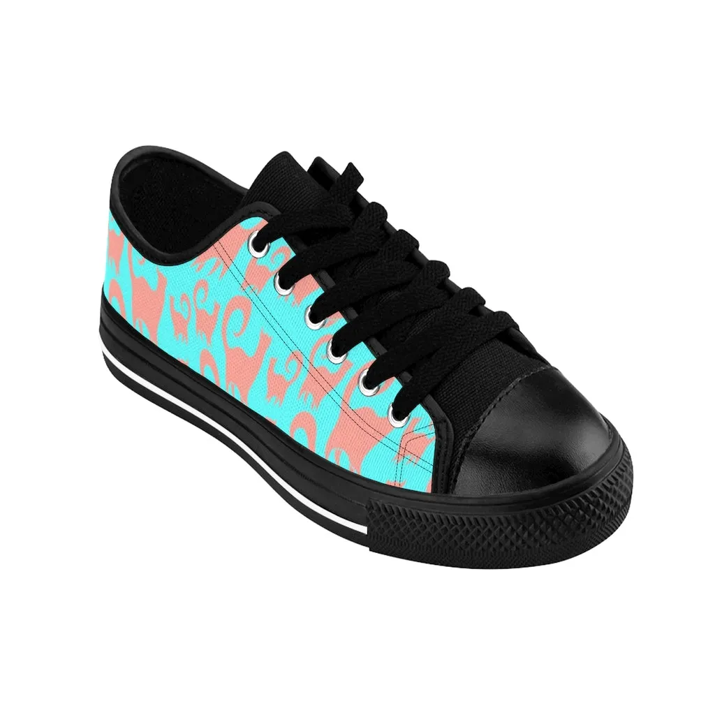 Pink & Blue Snobby Cats Women's Sneakers