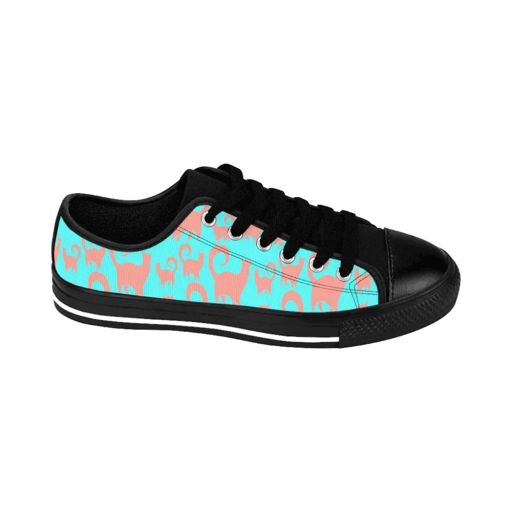 Pink & Blue Snobby Cats Women's Sneakers