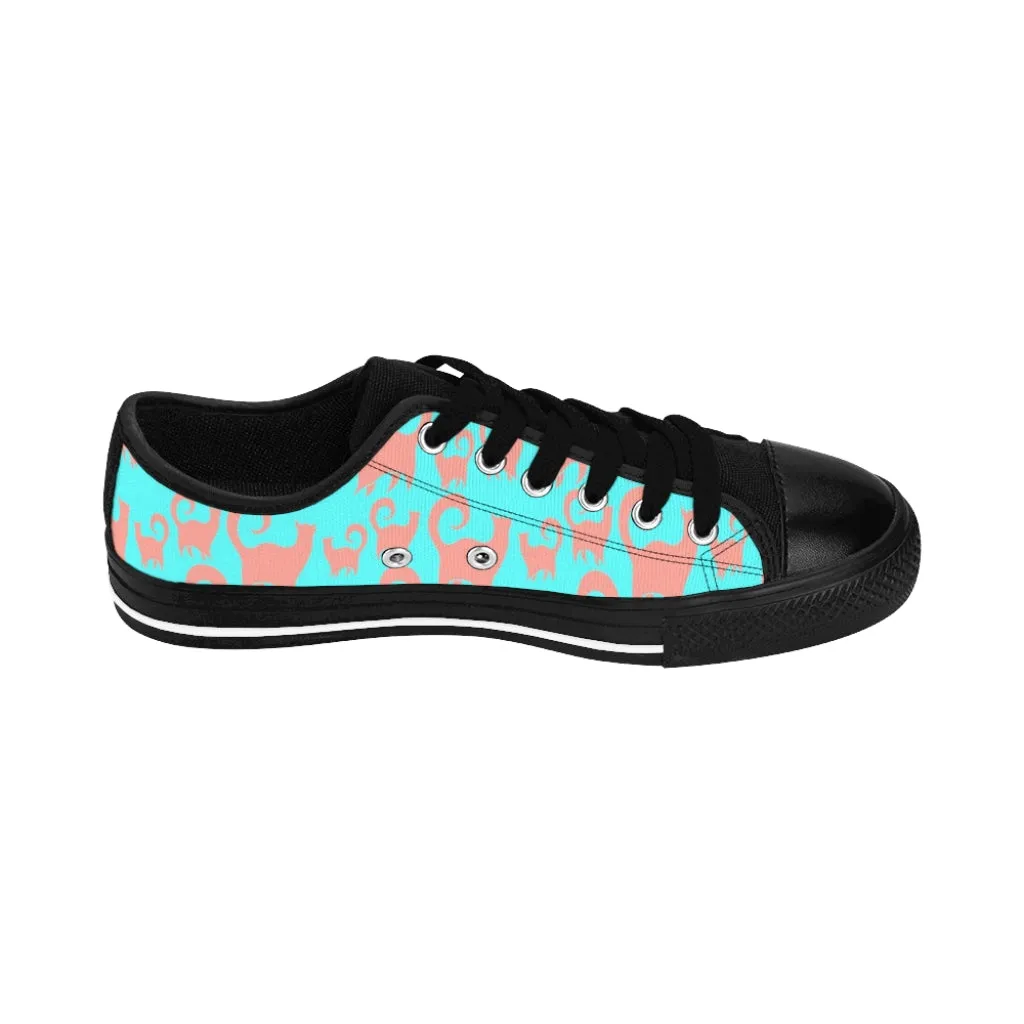 Pink & Blue Snobby Cats Women's Sneakers