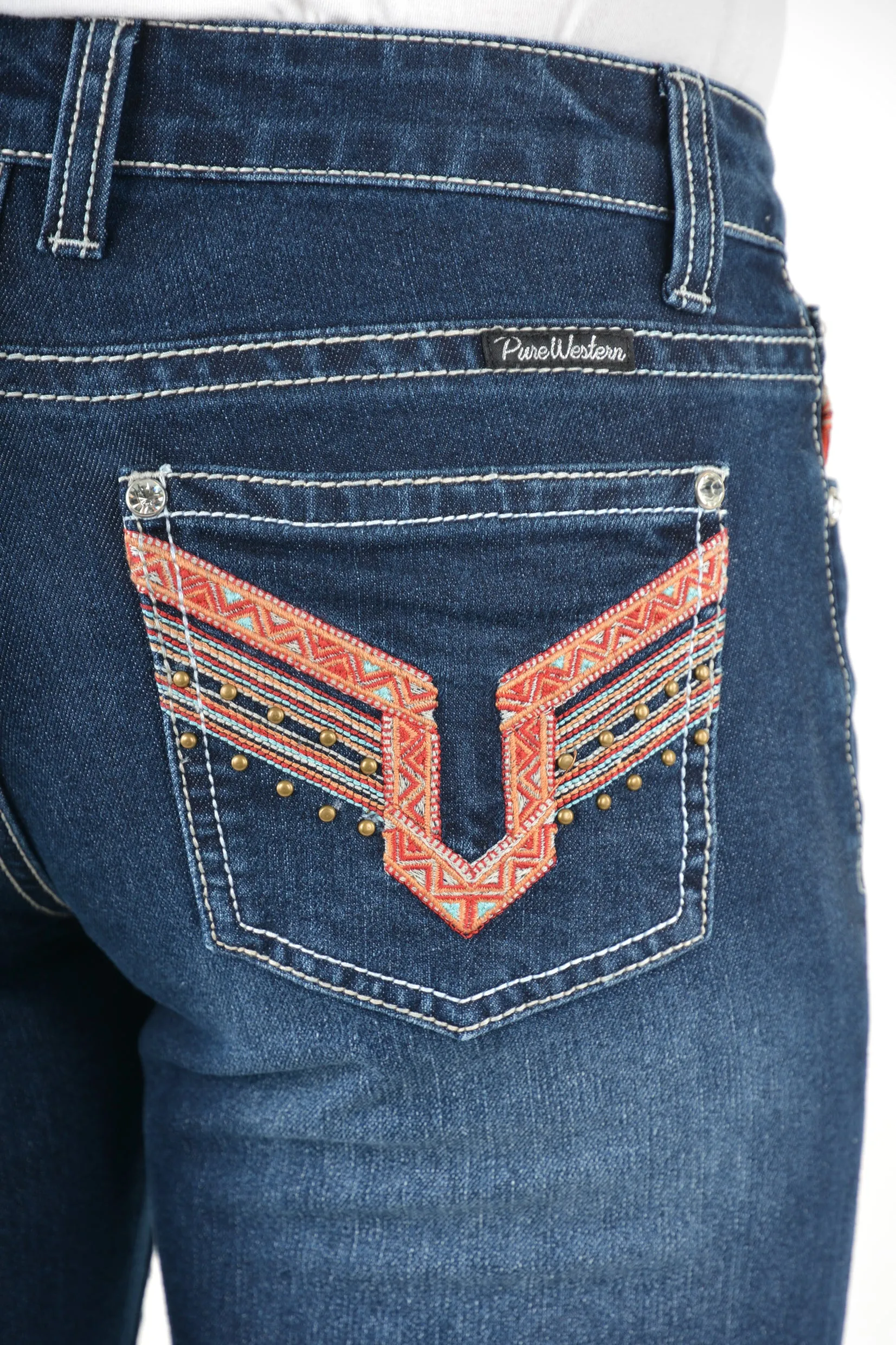 Pure Western Ladies Aztec Boot Cut Jean - PCP2211726