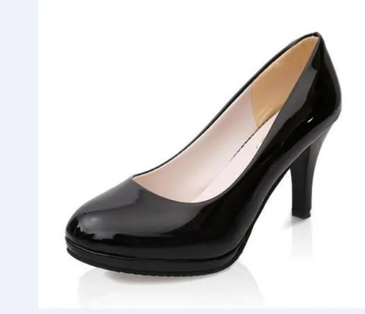 "Spring, 2017 New Women's Classic Pumps Shoes Woman 9Cm heels Platform pumps Black color pumps for lady Red Sole .LSS-8030"