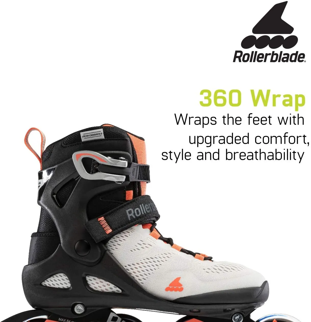 Rollerblade Macroblade 80 Womens Glacier Grey/Coral 7