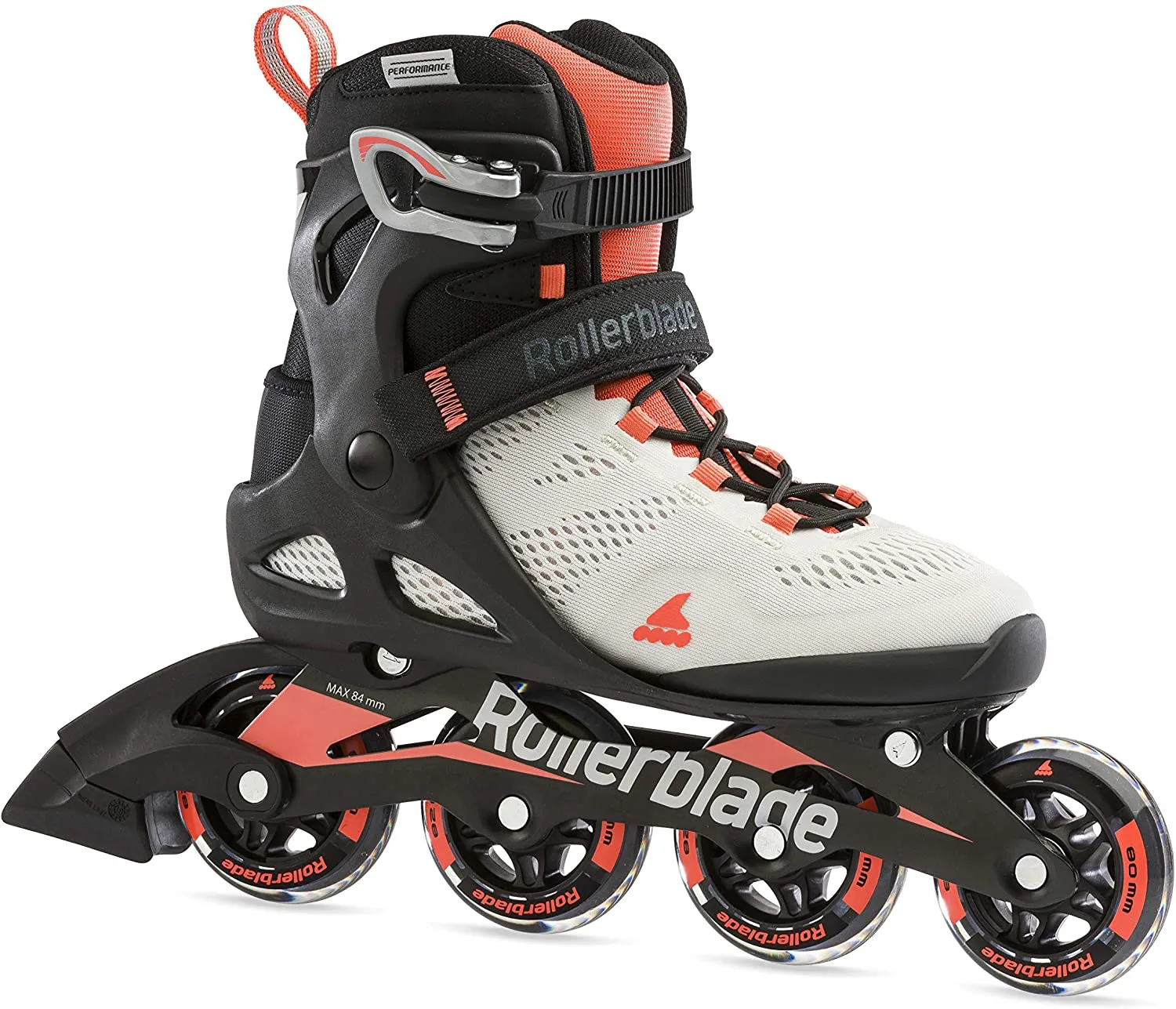 Rollerblade Macroblade 80 Womens Glacier Grey/Coral 7