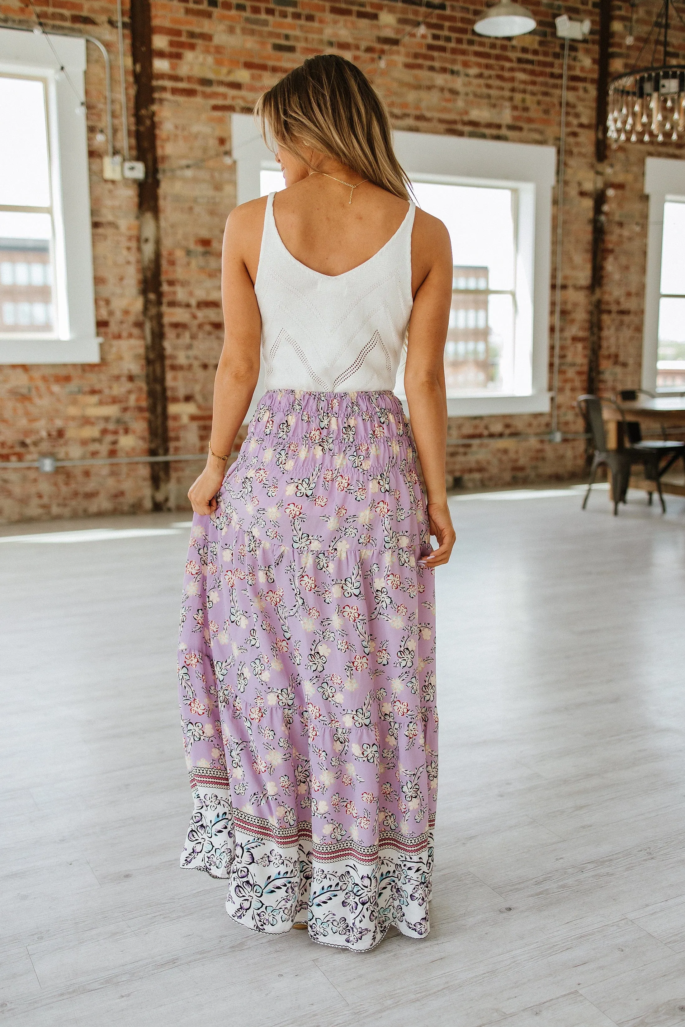 SALE - Gibson Floral Print Maxi Skirt | Size XL