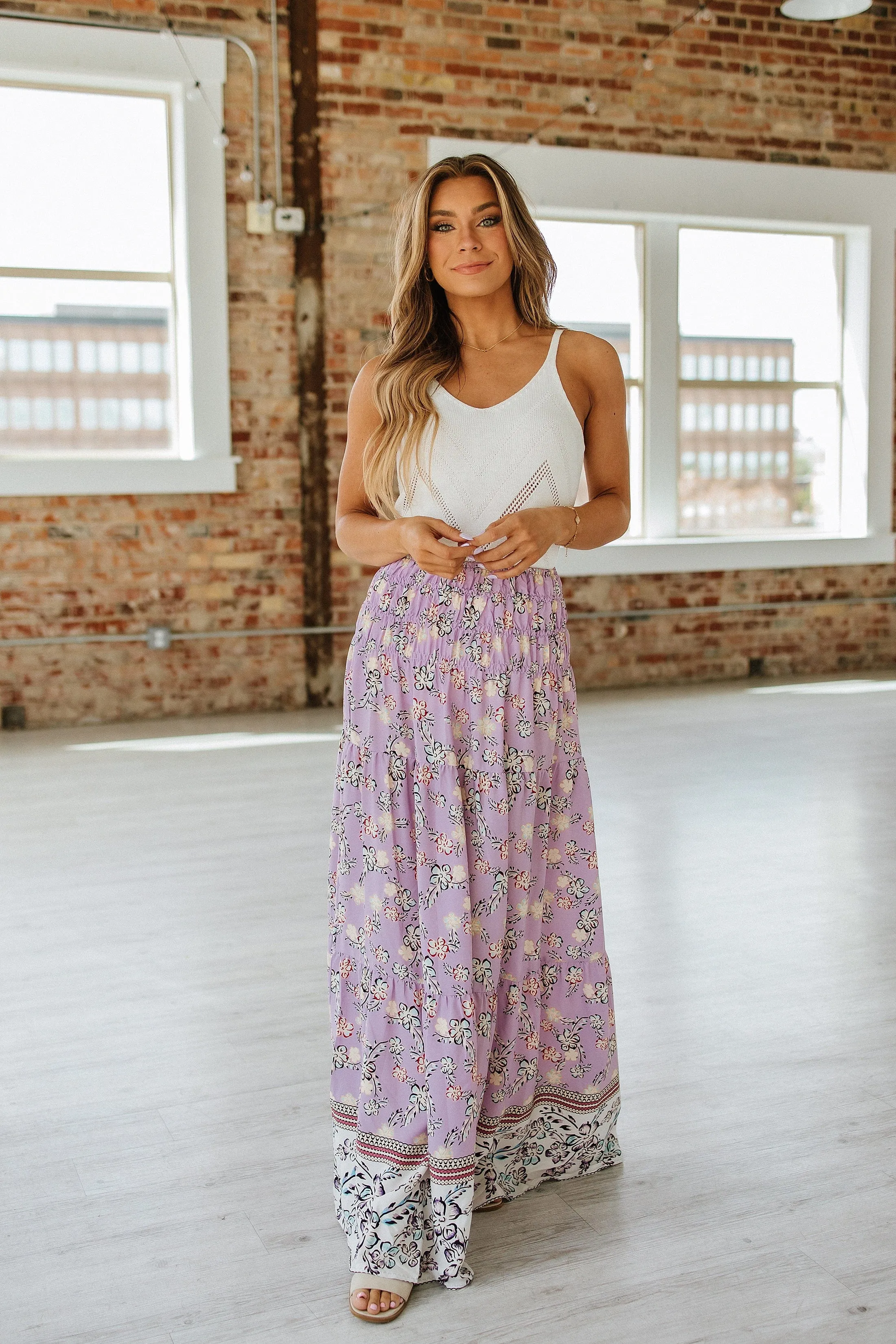 SALE - Gibson Floral Print Maxi Skirt | Size XL