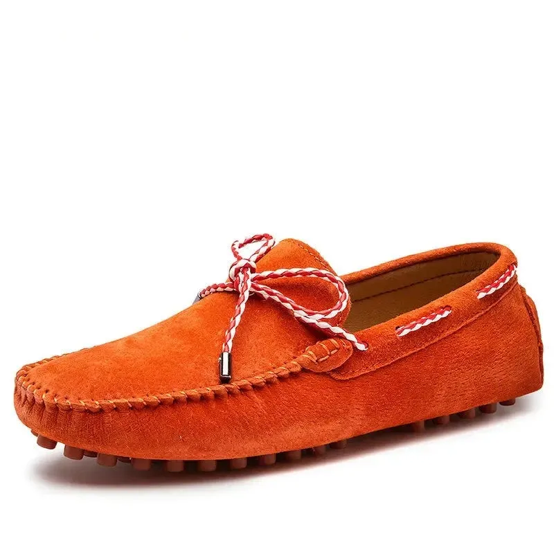 Size 38~47 Genuine Leather Loafers Hot Sale Driving Shoes Fashion Casual Shoes Original Design Summer Flats Moccasins Men