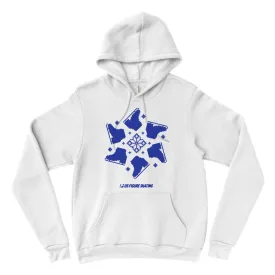 Snowflake Skate, Fleece Pullover Hooded Sweatshirt