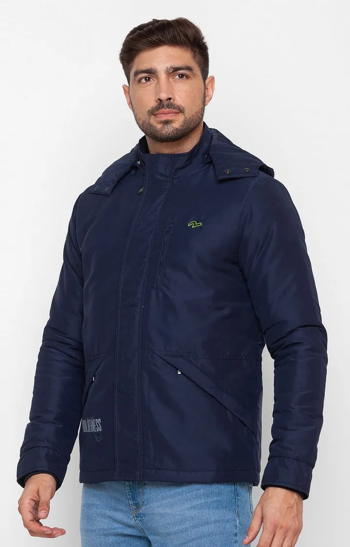 Spykar True Blue Polyester Full Sleeve Casual Jacket For Men