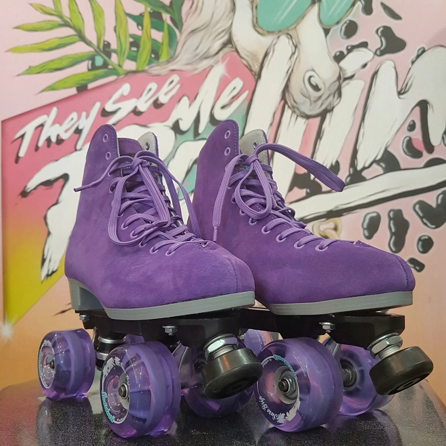 Sure-Grip Boardwalk Jasmine Purple Roller Skates