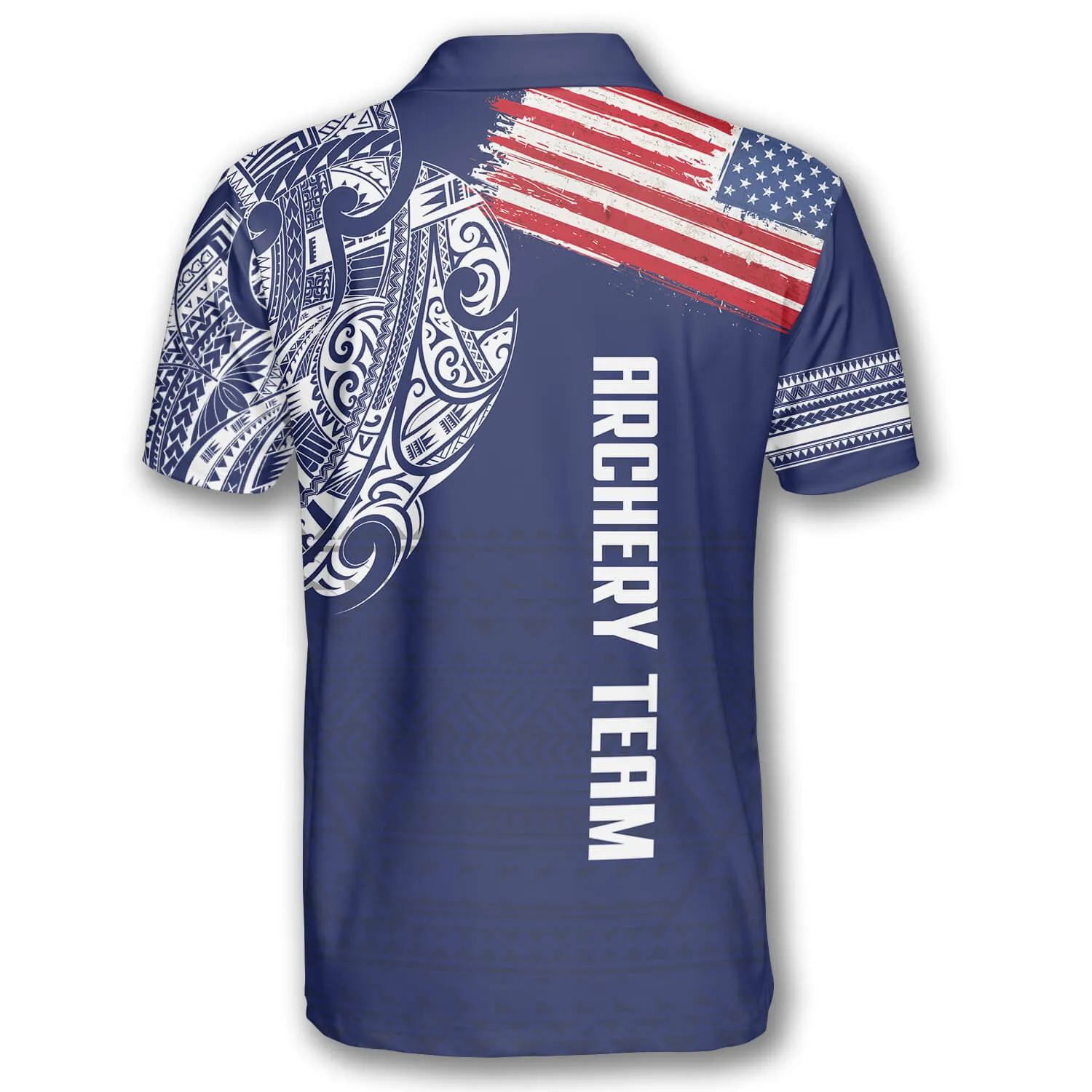 US Flag Tribal Pattern Custom Archery Shirts For Men, 3D All Over Print Archery Shirt, Flag Shirt