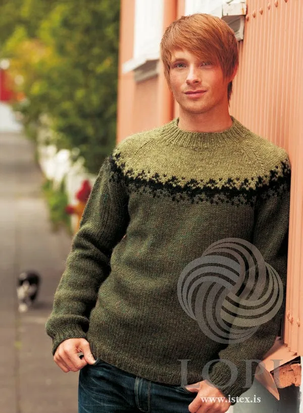 Viðar wool sweater Dark Grey - Knitting Kit