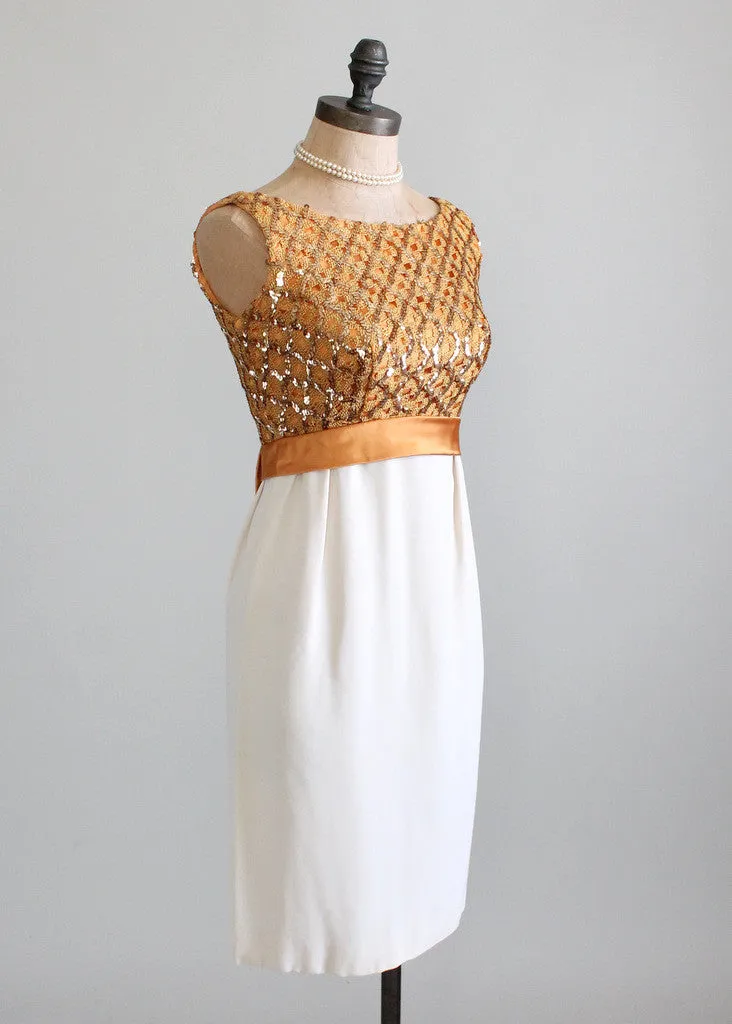 Vintage 1960s NOS Sequined Wiggle Dress