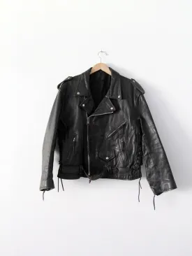 vintage 70s leather motorcycle jacket