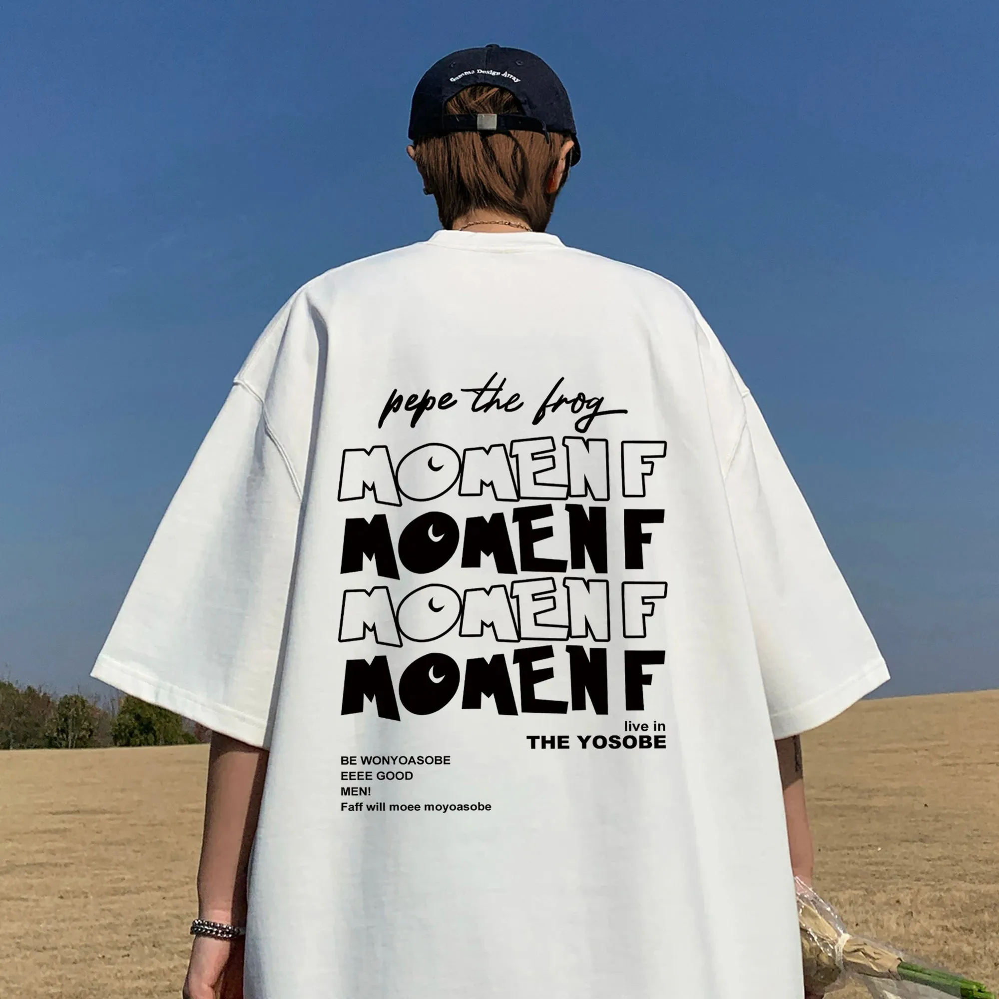 Wiaofellas  -  Streetwear Letter Print T Shirt Men Y2K Hip Hop Graphic Oversized TShirts Harajuku Round Neck Cotton Short Sleeve Tops Tees