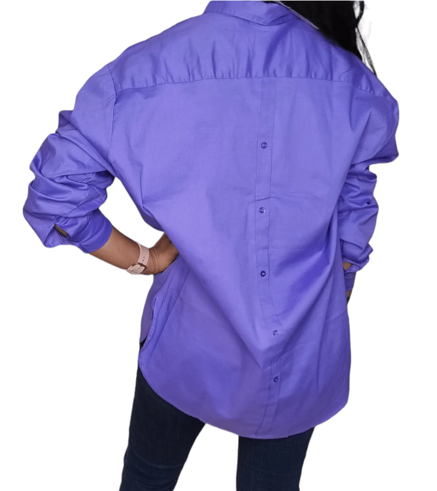 Women Chemise (One-Size) - Curvy (buttons front & back) - Purple